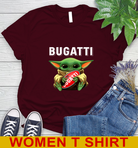 Star Wars Baby Yoda Hugs Bugatti Car Shirt 90