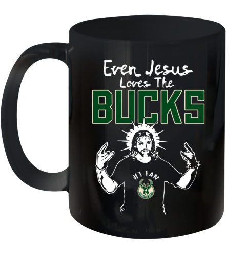 Milwaukee Bucks NBA Basketball Even Jesus Loves The Bucks Shirt Ceramic Mug 11oz