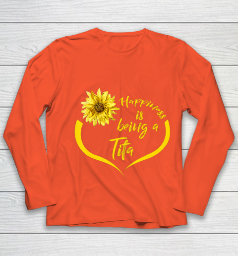 Womens Tita Gift Happiness Is Being A Tita Youth Long Sleeve 3