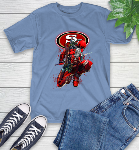 NFL Deadpool Marvel Comics Sports Football San Francisco 49ers T-Shirt 11