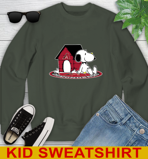 MLB Baseball MLB Baseball Arizona Diamondbacks Snoopy The Peanuts Movie Shirt Youth Sweatshirt 9
