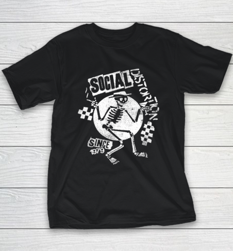 Social Distortion White Spray Skelly Youth T-Shirt