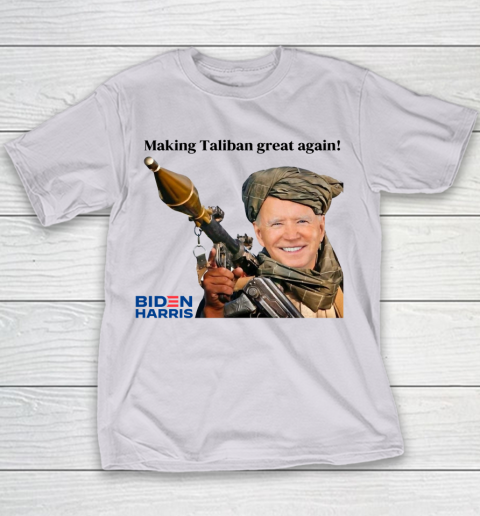 Making The Taliban Great Again Funny Joe Biden Youth T-Shirt 2