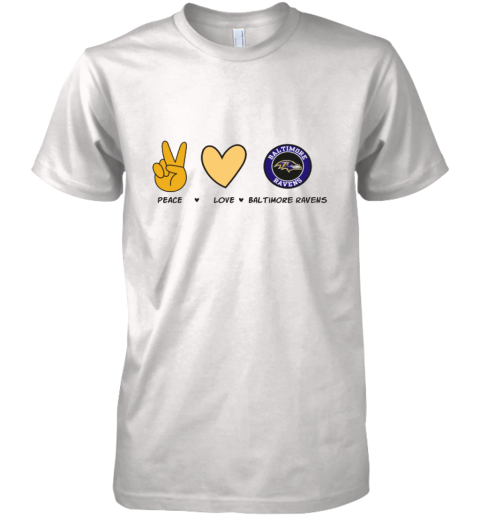Peace Love Baltimore Ravens Premium Men's T-Shirt