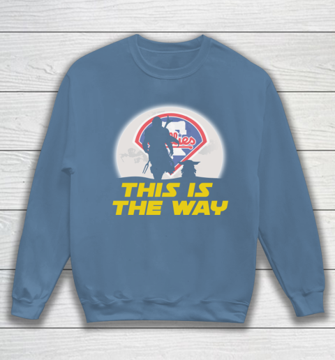 Philadelphia Phillies MLB Baseball Star Wars Yoda And Mandalorian This Is The Way Sweatshirt 6
