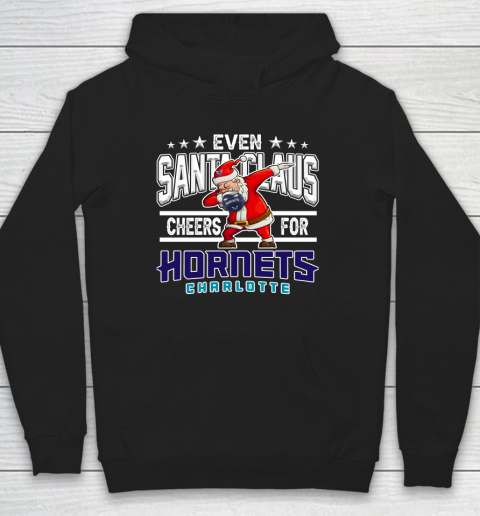 Charlotte Hornets Even Santa Claus Cheers For Christmas NBA Hoodie