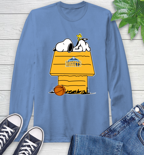 Denver Nuggets NBA Basketball Snoopy Woodstock The Peanuts Movie Long Sleeve T-Shirt 11