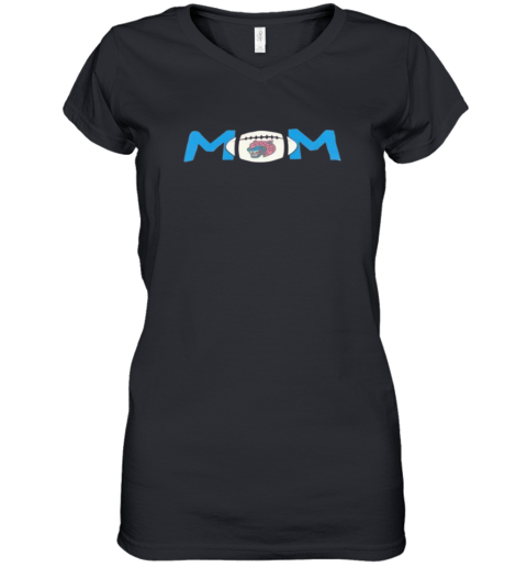 Mom Leopards football Women's V-Neck T-Shirt
