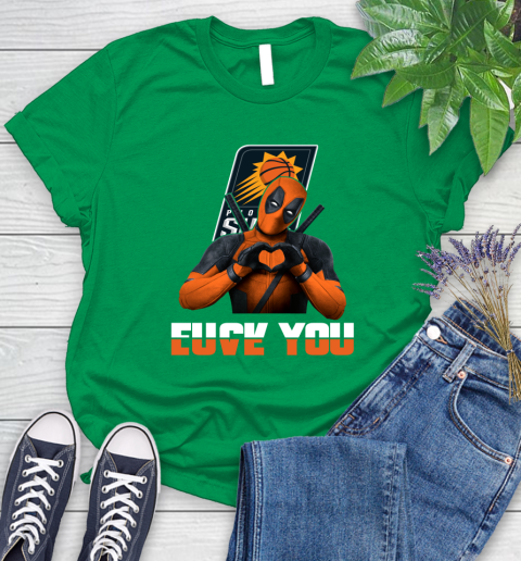 NBA Phoenix Suns Deadpool Love You Fuck You Basketball Sports Women's T-Shirt 9