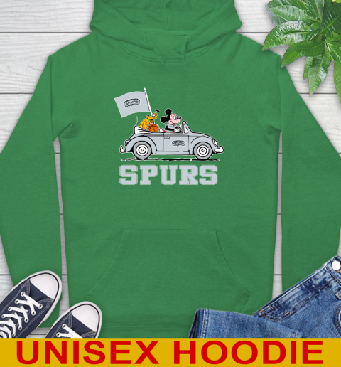 NBA Basketball San Antonio Spurs Pluto Mickey Driving Disney Shirt Hoodie 8