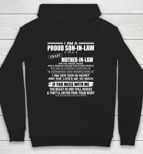 Son In Law Shirt  Im A Proud Son In Law Of A Crazy Mother In Law Gift Hoodie