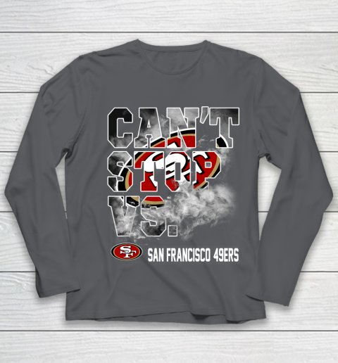 NFL San Francisco 49ers Can't Stop Vs Youth Long Sleeve 6