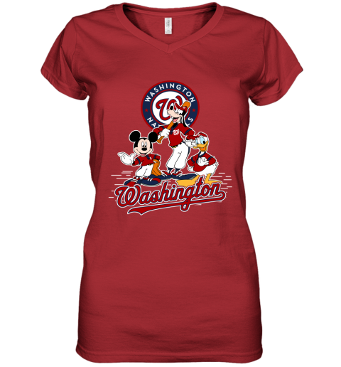Personalized Mickey Mouse Washington Nationals Baseball Jersey