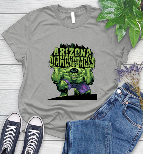 Arizona Diamondbacks MLB Baseball Incredible Hulk Marvel Avengers Sports Women's T-Shirt 10
