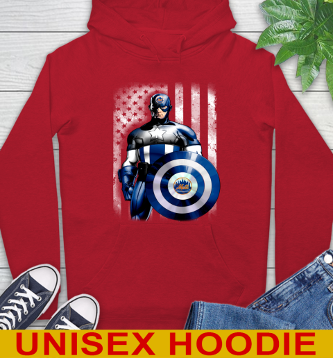 New York Mets MLB Baseball Captain America Marvel Avengers American Flag Shirt Hoodie 10