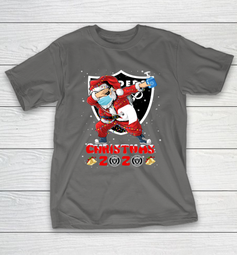 Oakland Raiders Funny Santa Claus Dabbing Christmas 2020 NFL T-Shirt 8
