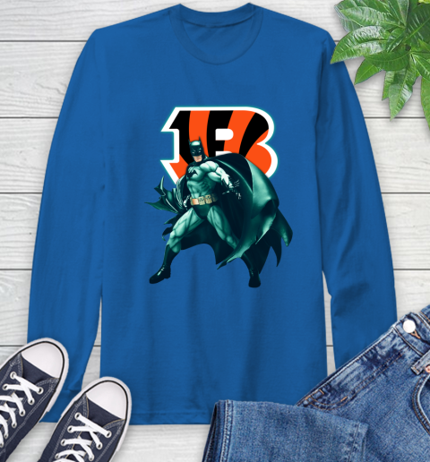 NFL Batman Football Sports Cincinnati Bengals Long Sleeve T-Shirt 9