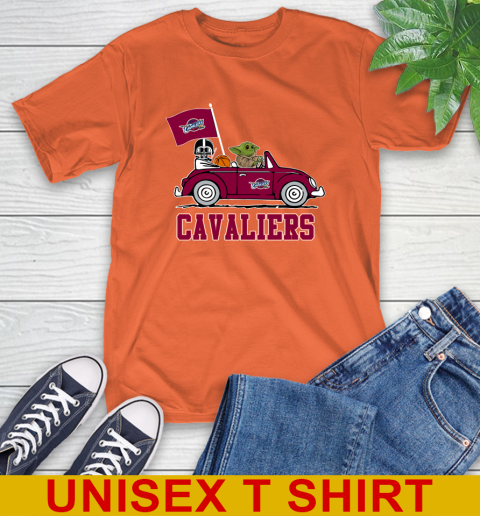 NBA Basketball Cleveland Cavaliers Darth Vader Baby Yoda Driving Star Wars Shirt T-Shirt 5