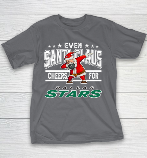 Dallas Stars Even Santa Claus Cheers For Christmas NHL Youth T-Shirt 5