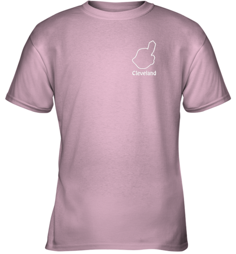 zw4w cleveland hometown indian tribe vintage baseball fans cool youth t shirt 26 front light pink