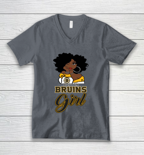 Boston Bruins Girl NHL V-Neck T-Shirt 5