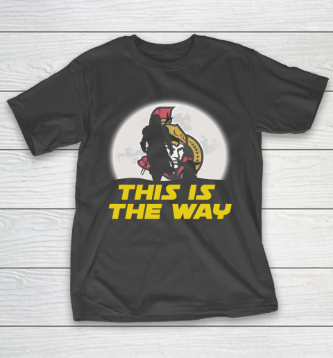 Ottawa Senators NHL Ice Hockey Star Wars Yoda And Mandalorian This Is The Way T-Shirt