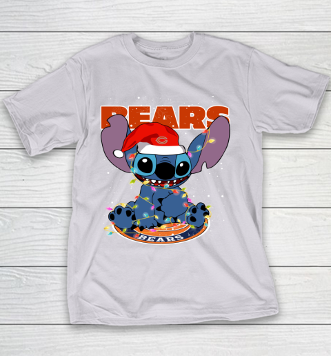 Chicago Bears NFL Football noel stitch Christmas Youth T-Shirt 2