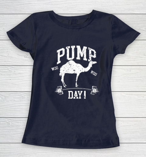 Funny Pump Day Hump Day Camel Weight Lifting Training Gym Women's T-Shirt - Image 3