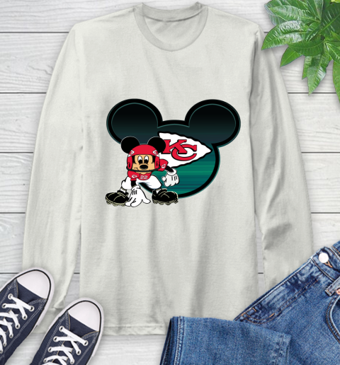 NFL Kansas City Chiefs Mickey Mouse Disney Football T Shirt Long Sleeve T-Shirt 12