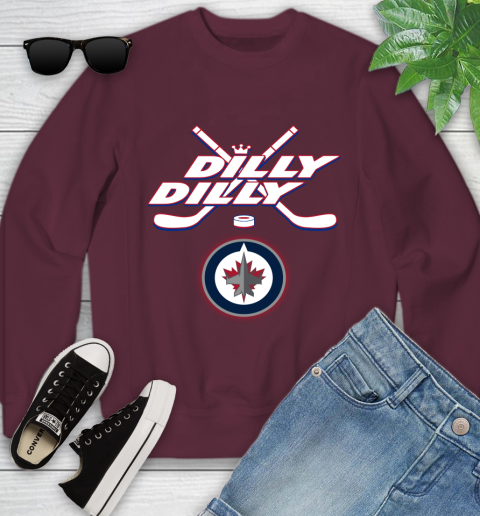 NHL Winnipeg Jets Dilly Dilly Hockey Sports Youth Sweatshirt 5