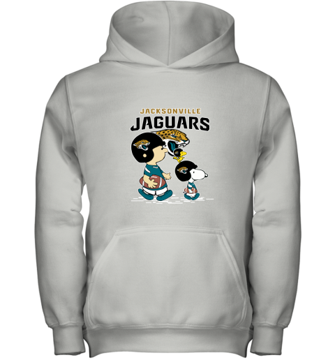 Jacksonville Jaguars Let's Play Football Together Snoopy NFL Youth Hoodie