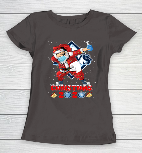 Tampa Bay Rays Funny Santa Claus Dabbing Christmas 2020 MLB Women's T-Shirt 7