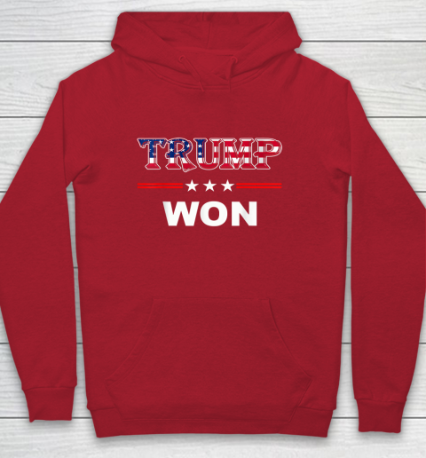 Trump Won T Shirt 4th of July American Flag Youth Hoodie 7