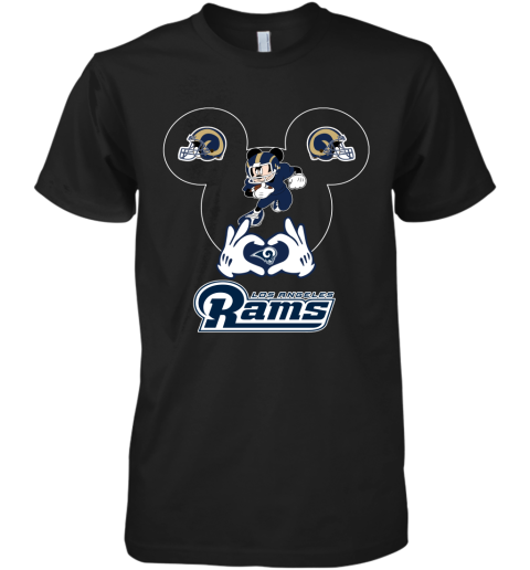 I Love The Rams Mickey Mouse Los Angeles Rams Premium Men's T-Shirt