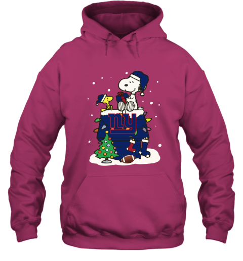 A Happy Christmas With New York Giants Snoopy Hoodie