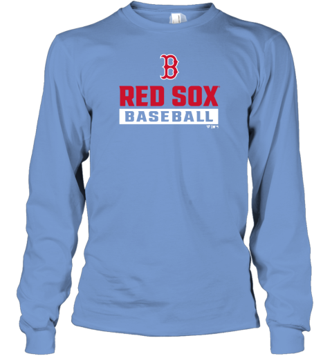 Men's Nike Boston Red Sox Color Bar Practice Long Sleeve Tee