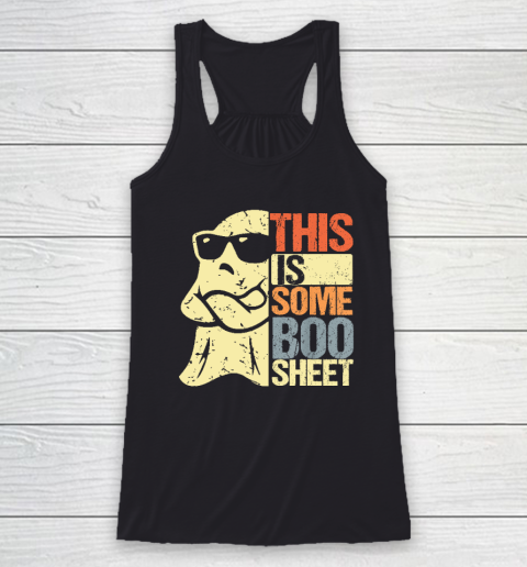 Halloween Costume This Is Some Boo Sheet Ghost Retro Racerback Tank