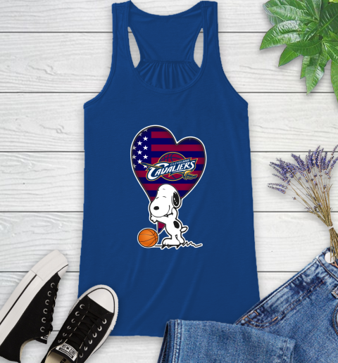 Cleveland Cavaliers NBA Basketball The Peanuts Movie Adorable Snoopy Racerback Tank 9