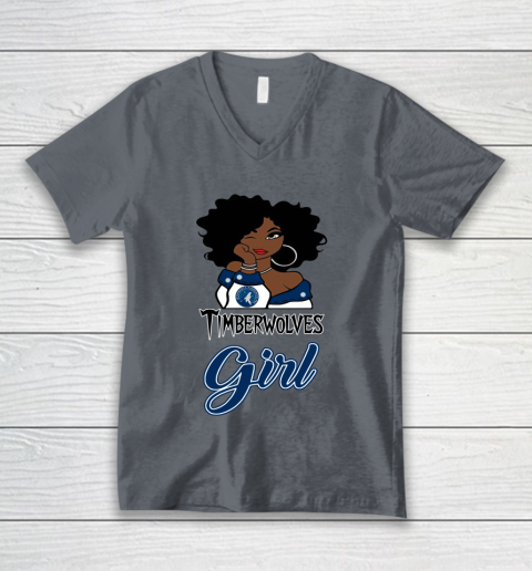 Minnesota Timberwolves Girl NBA V-Neck T-Shirt 5