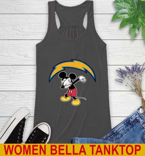 San Diego Chargers NFL Football Dabbing Mickey Disney Sports Racerback Tank 12