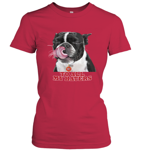 Kansas City Chiefs To All My Haters Dog Licking qw9z kansas city chiefs to all my haters dog licking ladies t shirt 20 front red