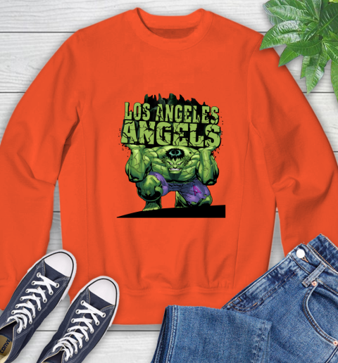 Los Angeles Angels MLB Baseball Incredible Hulk Marvel Avengers Sports Sweatshirt 4