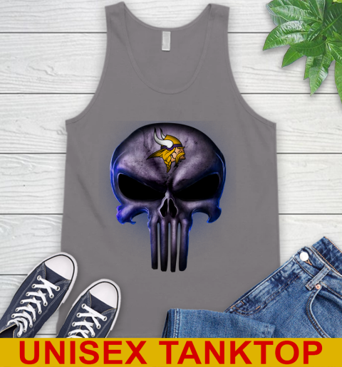 Minnesota Vikings NFL Football Punisher Skull Sports Tank Top 6