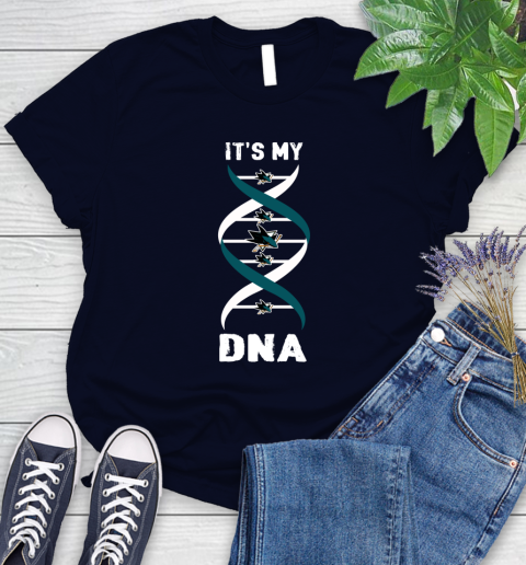 San Jose Sharks NHL Hockey It's My DNA Sports Women's T-Shirt 2