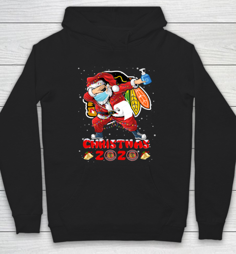 Chicago Blackhawks Funny Santa Claus Dabbing Christmas 2020 NHL Hoodie