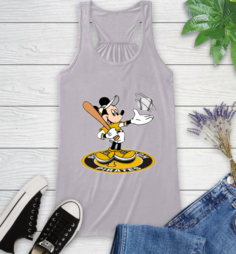 MLB Baseball Pittsburgh Pirates Cheerful Mickey Disney Shirt Racerback Tank 5