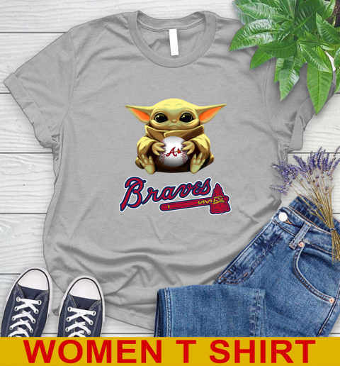 MLB Baseball Atlanta Braves Star Wars Baby Yoda Shirt 93