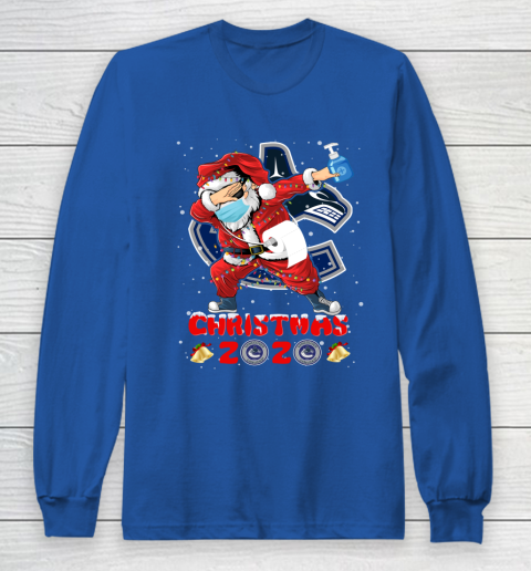 Vancouver Canucks Funny Santa Claus Dabbing Christmas 2020 NHL Long Sleeve T-Shirt 6