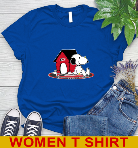 NHL Hockey Carolina Hurricanes Snoopy The Peanuts Movie Shirt Women's T-Shirt 9