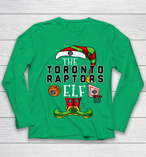 Toronto Raptors Christmas ELF Funny NBA Youth Long Sleeve 4